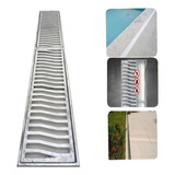 Ralo Linear Com Tela Anti Insetos 15x100(duas Peças 15x50) Grelha Pluvial Padrão Exportação A L Lima Em Alumínio