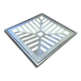 Ralo Pluvial Alumínio Côncavo 20x20 Grelha C/ Suporte