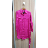 Ralph Lauren Vestido Camisão Pink Seda