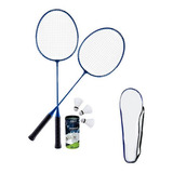 Raquete Badminton Par + 3 Petecas