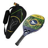Raquete Beach Tennis Profissional + Raqueteira P/ 2 Raquetes