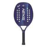 Raquete Beach Tennis Tecnológica Fibra Carbono Profissional Cor Azul-marinho