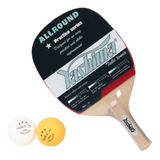 Raquete Caneta Tenis Mesa Ping Pong + 2 Bolas 3 Estrelas