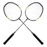Raquete De Beach Tenis Badminton Leve Fibra Preto