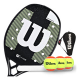 Raquete De Beach Tennis Wilson K Tour 3k+kevlar + Brindes