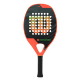 Raquete De Beach Tennis Wilson Matchpoint Laranja E Preta