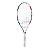 Raquete De Tênis Infantil Babolat B Fly 23, Altura 1,25 A 1,35, Cor Branca, Rosa, Tamanho 5x0