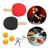 Raquete Ping Pong Tênis De Mesa Par + 3 Bolas De Brinde