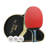 Raquete Profissional Tênis De Mesa Huieson 4* + 3 Bolas Capa