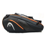 Raqueteira Head Djokovic Core 6r Combi Preta/laranja Tênis