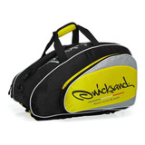 Raqueteira Quicksand Fun Beach Tennis Preta E Amarela