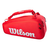Raqueteira Wilson Super Tour X9 Vermelha Para 9 Raquetes 