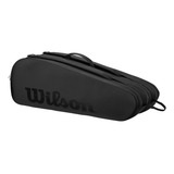 Raqueteira Wilson Tour Noir X6 Preta Térmica Para 6 Raquetes