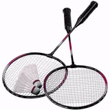 Raquetes 2 Uni + Peteca Badminton