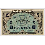 Rara Cédula Militar Ocupação Americana Japão 5 Yen 