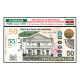 Rara Cédula Suriname 50 Dollar 2012