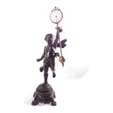 Raro Relógio De Mesa Pendulete Francês Assinado Art Nouveau