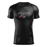 Rash Guard Jiu-jitsu Manga Curta Cor Faixa Treino Proteção