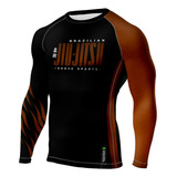 Rash Guard Manga Longa Jiu-jitsu Bjj Innove Cores Faixas