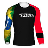 Rash Guard Taekwondo Faixa Vermelha/preta