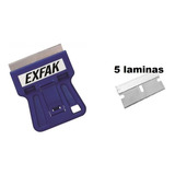 Raspador De Vidro Cabo Plástico 01 Unidade+ 5 Laminas 
