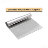Raspador Espátula Inox Prática Massa Pizza Pão Chocolate