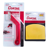 Raspador Rejunte Duas Lâminas Standard + Espatula Eva Cortag
