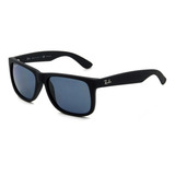 Ray Ban Justin Preto Fosco Polarizado Rb4165l 622/2v Rb 4165