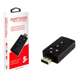 Rc 5+ Placa De Som Usb 7.1 Entrada P2 Adaptador De Áudio