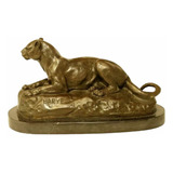 Rdf01704 - Barye - Escultura Antiga - Bronze Frances 