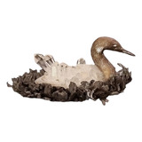 Rdf02260 - Lucy - Escultura Antiga Pato - Bronze - Cristal 