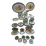 Rdf05672 - Ceramica Prado - Aparelho Jantar Antigo 59 Peças