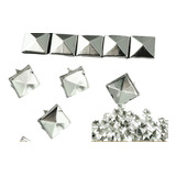 Rebite/spike 100 Unidade Pirâmide Metal Quadrada 10mm