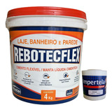 Rebotec Flex Laje 4 Kg + 4 Metros De Tela Poliéster Rodapé
