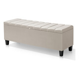 Recamier Bau Modulo Quarto Padrão Estofado Cama King 
