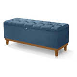 Recamier Puff Báu Grande Para Cama King Size Em Linho 1,90m