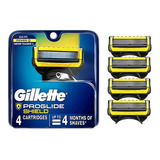 Recargas De 04 Lâminas Barbear Gillette Proglide Shield Mens