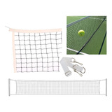 Rede De Tenis Campo Quadra 3 Lonas Fio 2mm Com Faixa Central