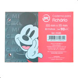 Refil Bloco Para Mini Fichário Mickey Mouse Disney