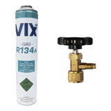 Refil Gás R134 Lata Vix 750g Geladeira + Valvula Acionadora