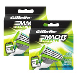 Refil Gillette Mach 3 Sensitive Carga Mach3 - 16 Cartuchos