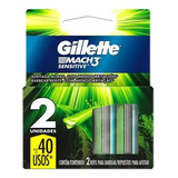 Refil Gillette Mach3 Sensitive Com 2