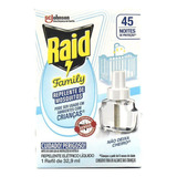 Refil Inseticida Elétrico Family 45 Noites Raid Protect 32,9ml