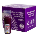 Refil Tinta Violeta Recarga Pincel Marcador Quadro Branco