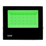 Refletor 50w Led Verde Jardim Chácara 110/220 Prova D'água