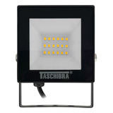 Refletor Área Externa Tr Led Taschibra Slim 20w 3000k Preto