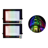 Refletor Holofote 200w Colorido Luz Rgb C/ Controle Balada