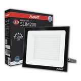 Refletor Holofote Led 200w Avant Slim Bivolt Branco Frio 6500k Cor Da Carcaça Preto Cor Da Luz Branco-frio 110v/220v