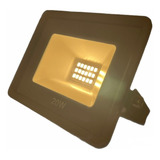 Refletor Holofote Led 20w Branco Quente Cor Da Carcaça Preto Cor Da Luz Branco-quente 110v/220v