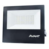 Refletor Led Avant Slim Preto 50w 110v/220v Luz Branco-frio